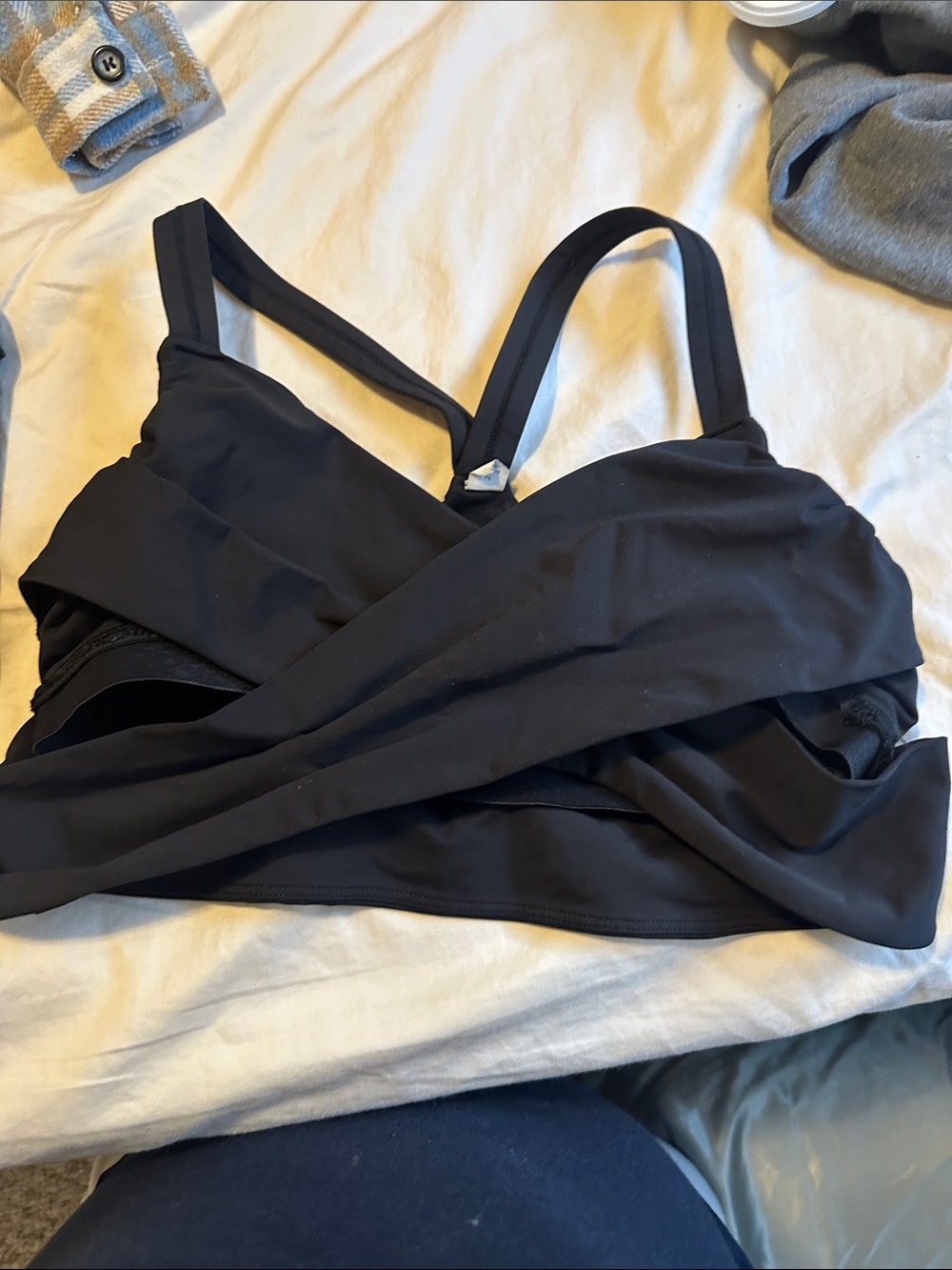 lululemon athletica Black Cross-Front Sports Bra